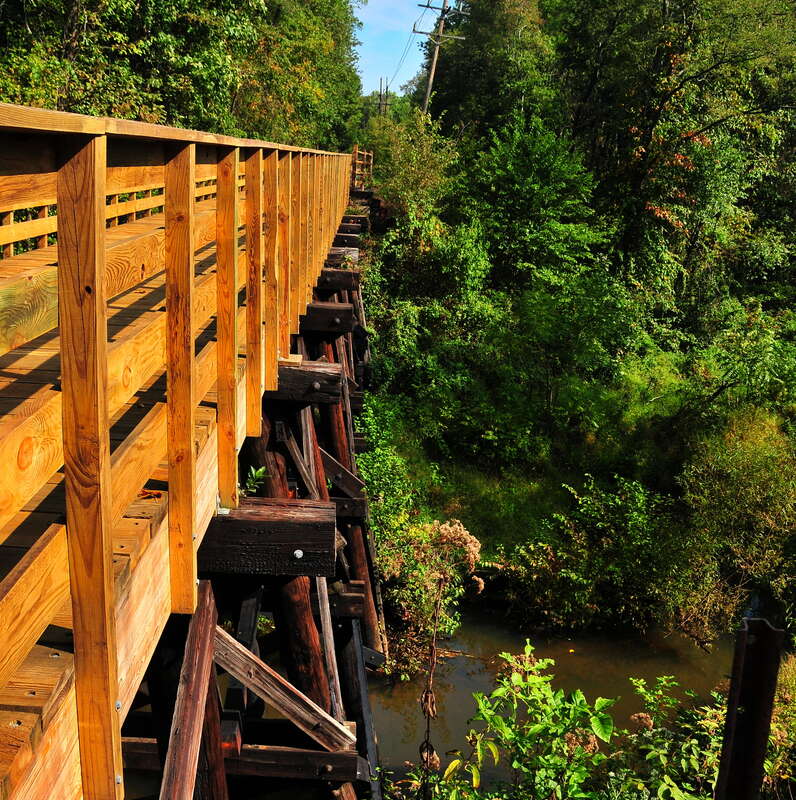 Crossing Lahaway Creek bridge crossing on the UTT