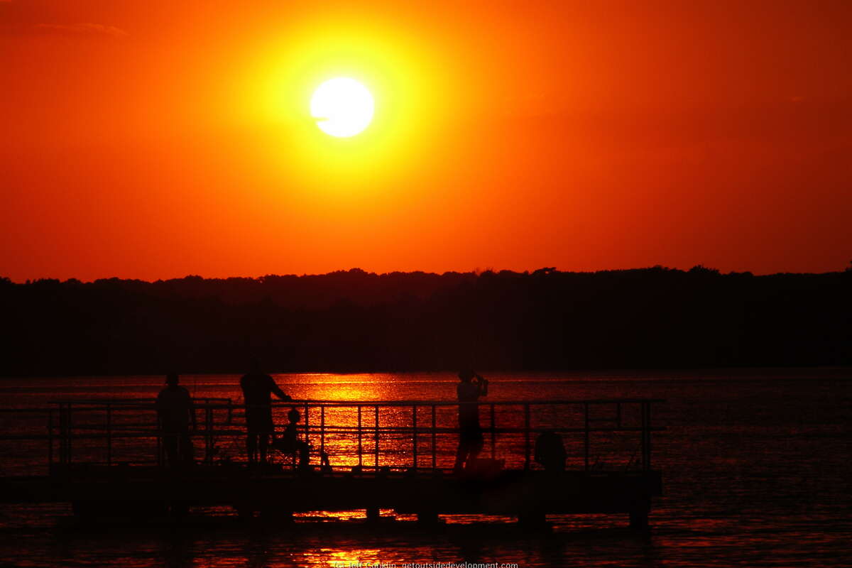Late day fishing at the Manasquan Reservoir